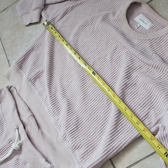 THE GREAT. Soft Pink Ribbed Set Size 0 - Picture 9 of 15